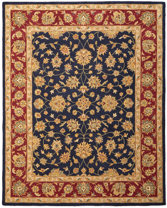Wagner Traditional/Classic/Vintage Oriental/Persian/Bordered Blue/Red/Gold - Feizy Rug