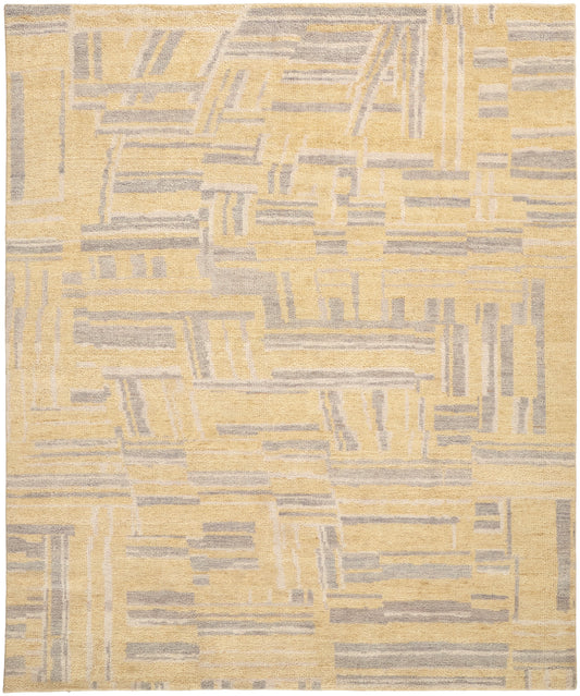 Weatherfield Transitional/Casual Abstract Gold/Gray - Feizy Rug