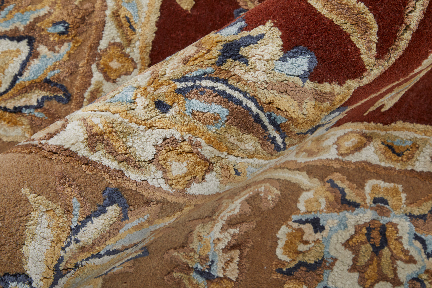 Prescott Traditional/Classic/Bohemian & Eclectic Oriental/Bordered Red/Tan/Ivory - Feizy Rug