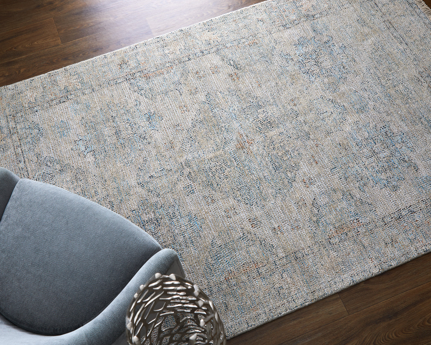 Caldwell Transitional/Vintage/Bohemian & Eclectic Blue/Gray/Taupe Area Rug