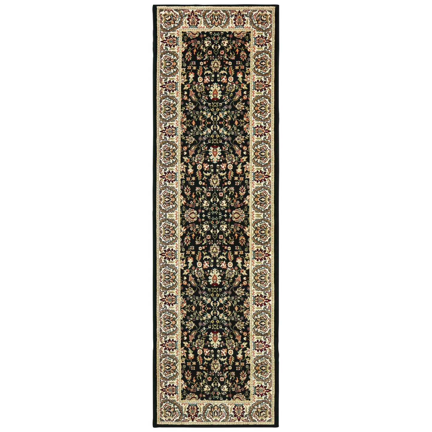 KASHAN 108B1 Black Rug - ORIENTAL WEAVERS