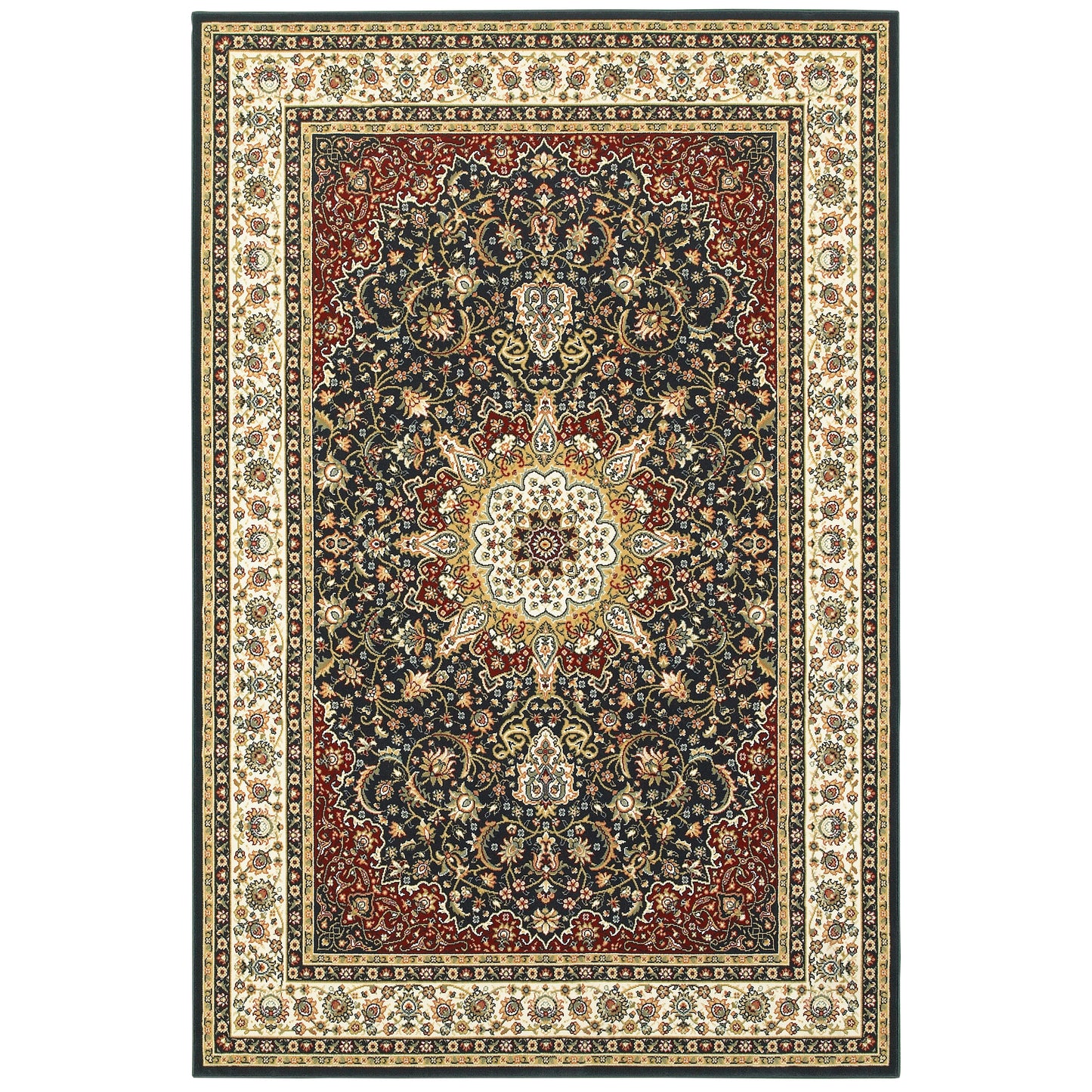 KASHAN 119U1 Navy Rug - ORIENTAL WEAVERS