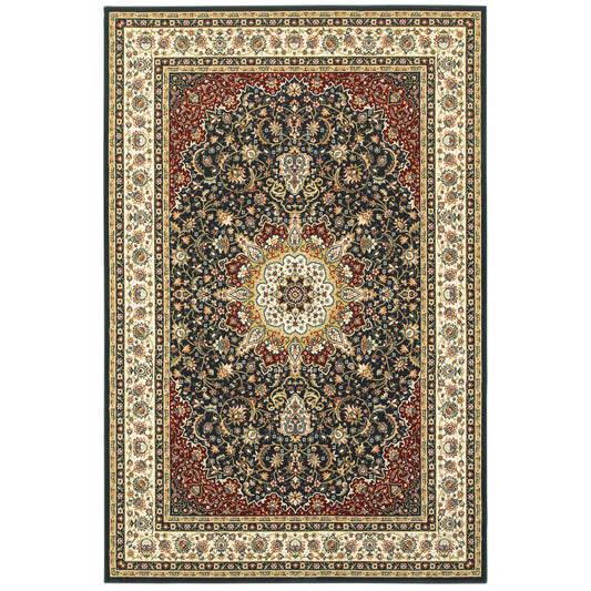 KASHAN 119U1 Navy Rug - ORIENTAL WEAVERS