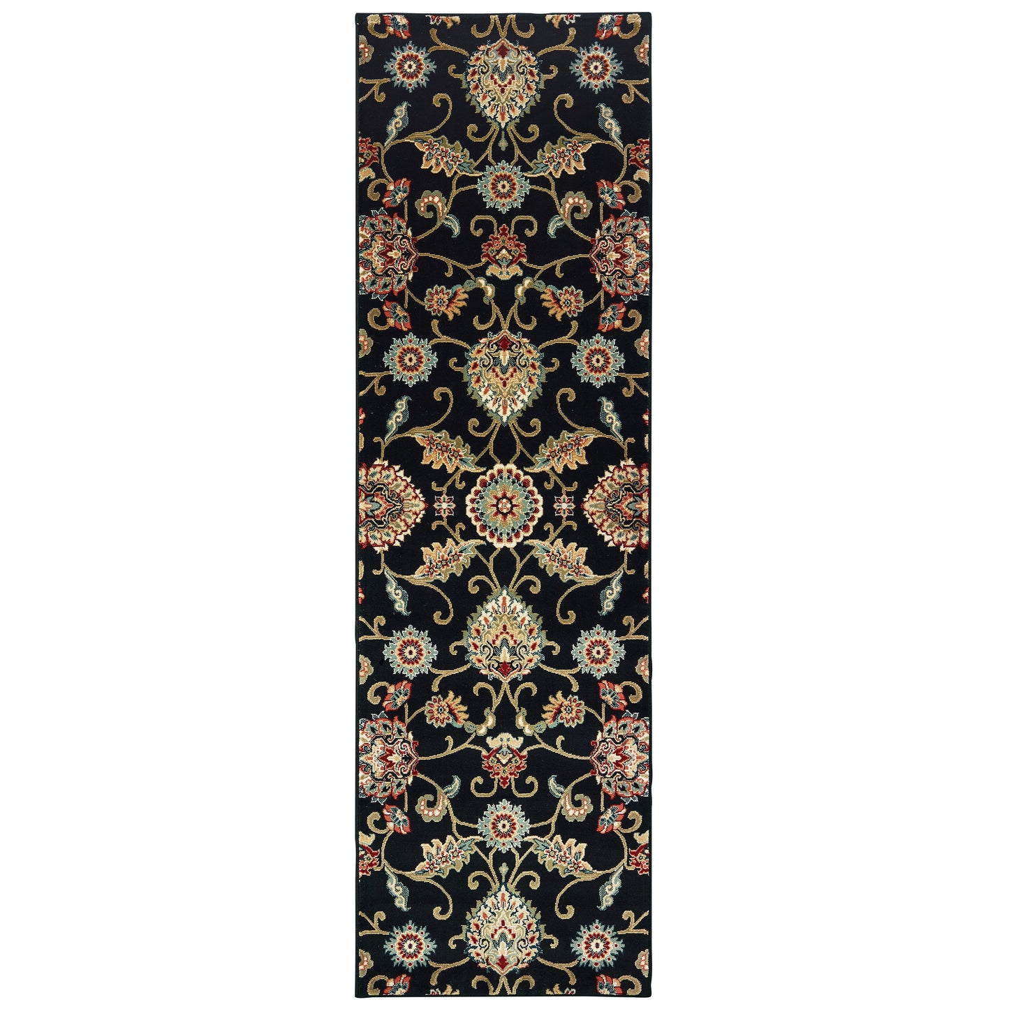 KASHAN 9946K Black Rug - ORIENTAL WEAVERS