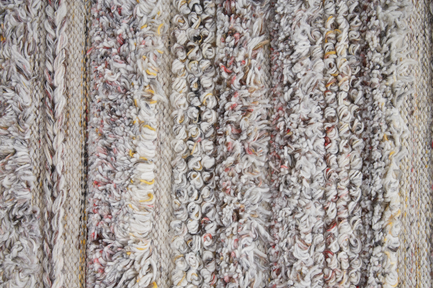 Alden Transitional/Casual/Scandinavian Stripes/Solid Taupe/Ivory/Red - Feizy Rug