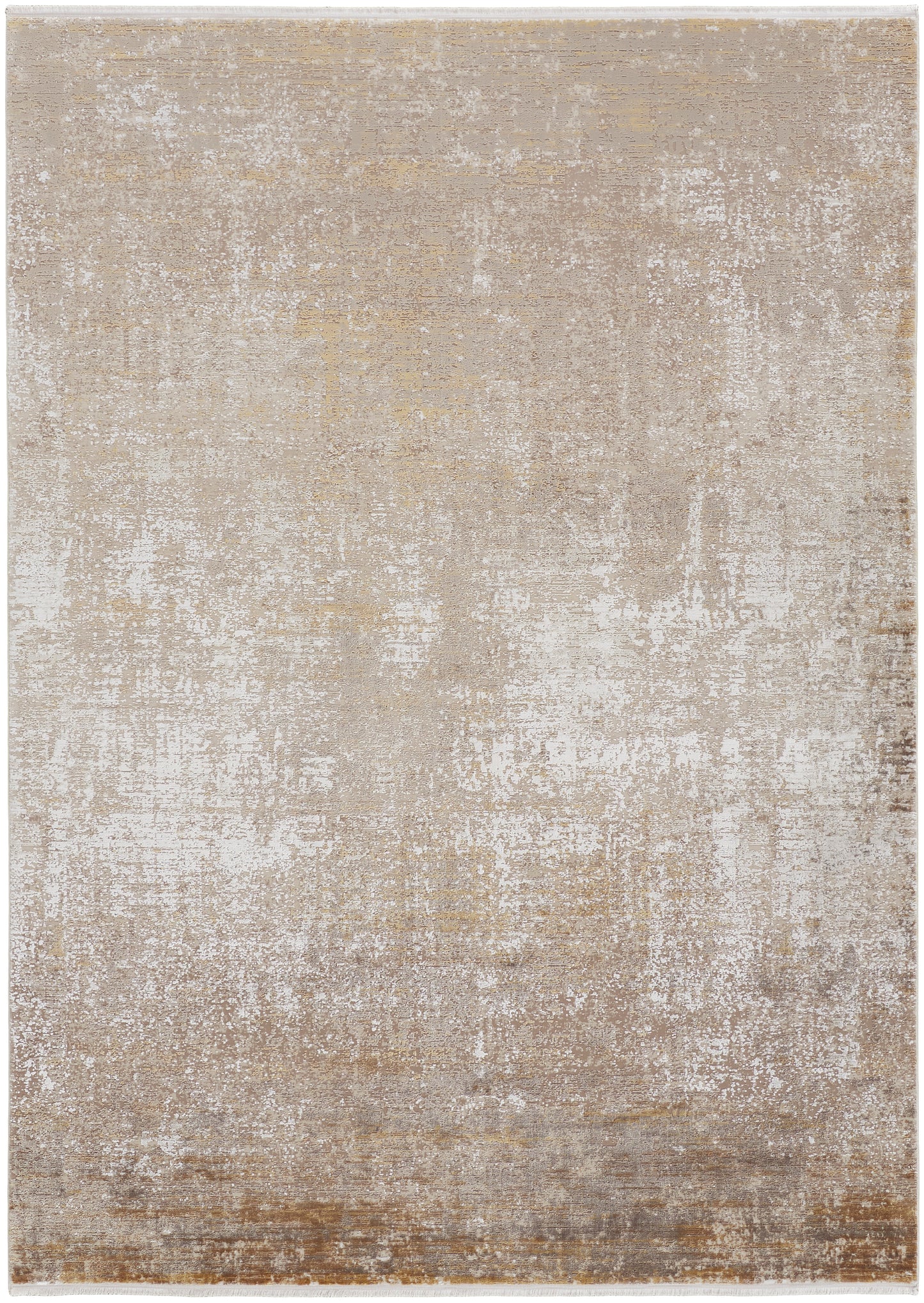Cadiz Modern/Casual Taupe/Ivory/Gold Accent Rug