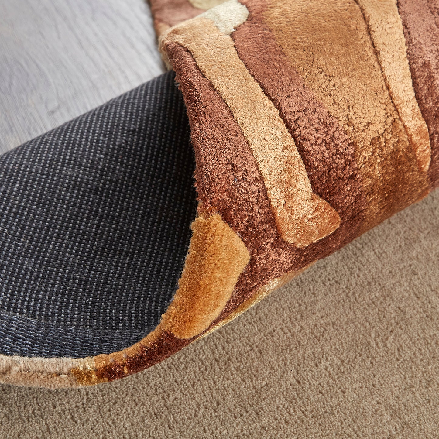 Serrano Transitional/Industrial/Casual Abstract/Watercolor Tan/Orange - Feizy Rug