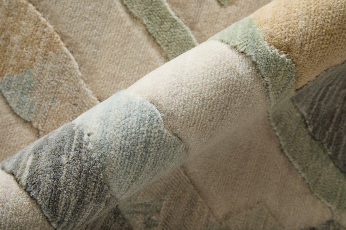 Jaxson Modern/Industrial Abstract/Chevron Ivory/Tan/Gray - Feizy Rug