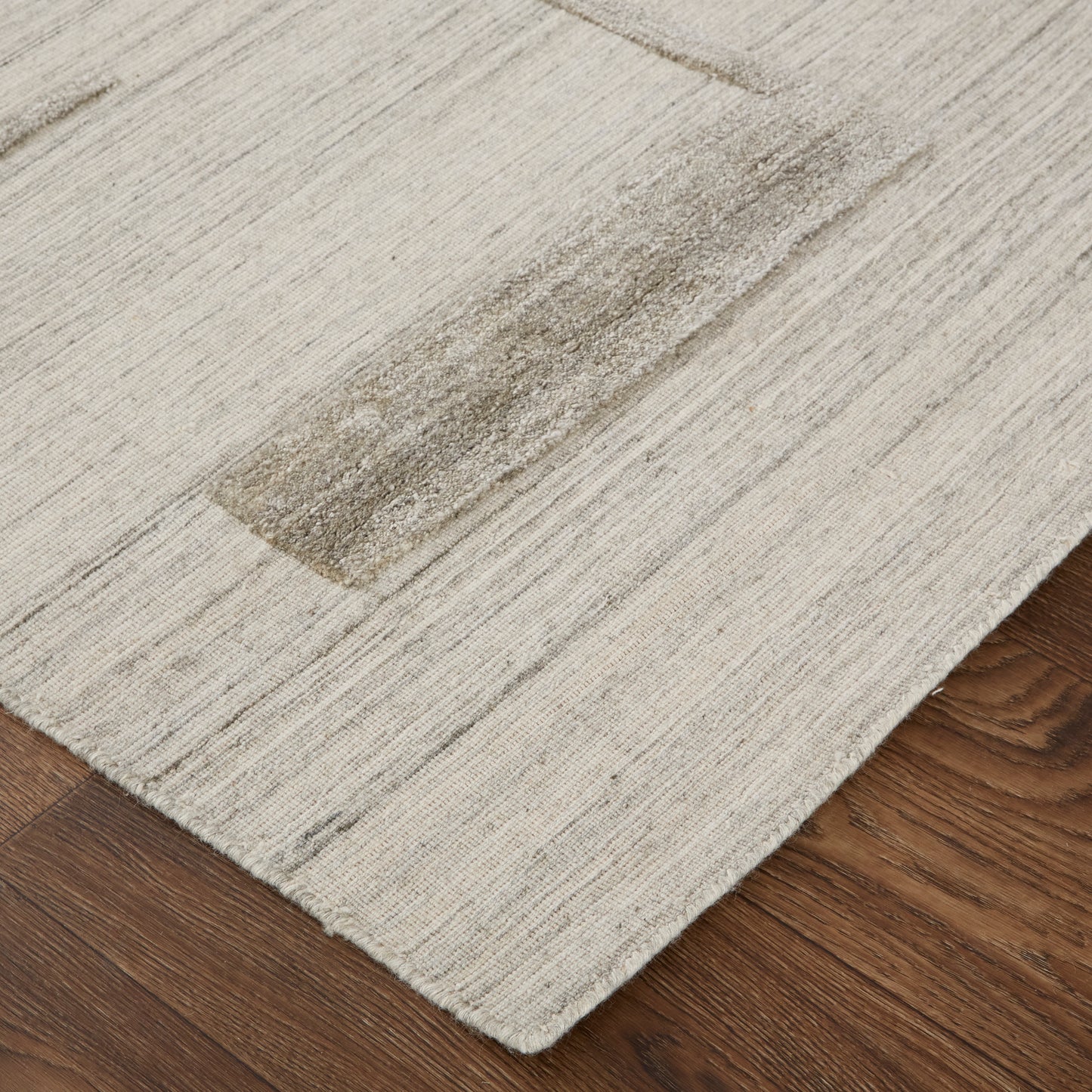 Longridge Modern/Casual/Scandinavian Geometric Ivory/Tan - Feizy Rug