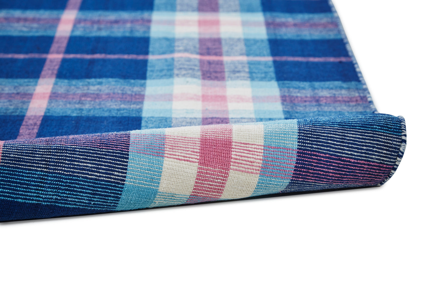 Crosby Transitional/Rustic Plaid Blue/Pink/White - Feizy Rug