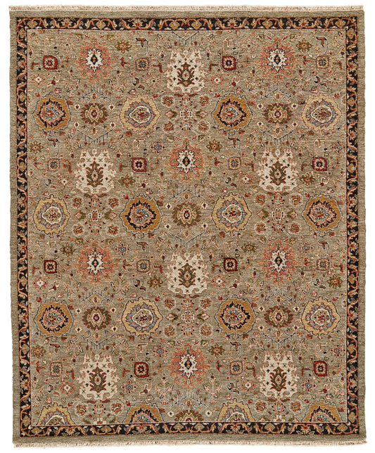 Amherst Traditional/Classic Persian Taupe/Gold/Red - Feizy Rug