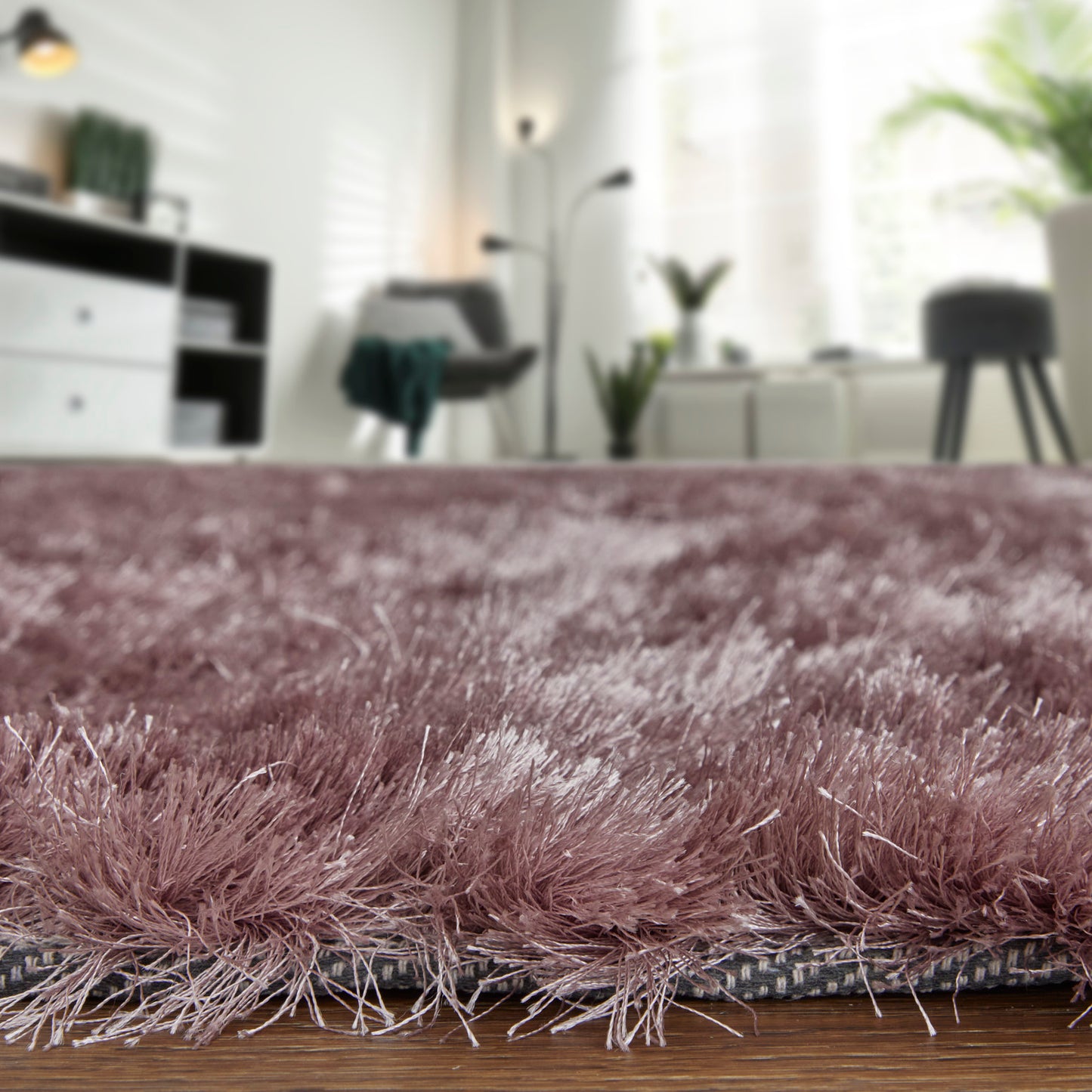 Indochine Modern/Luxury & Glam/Casual Solid Purple/Pink - Feizy Rug