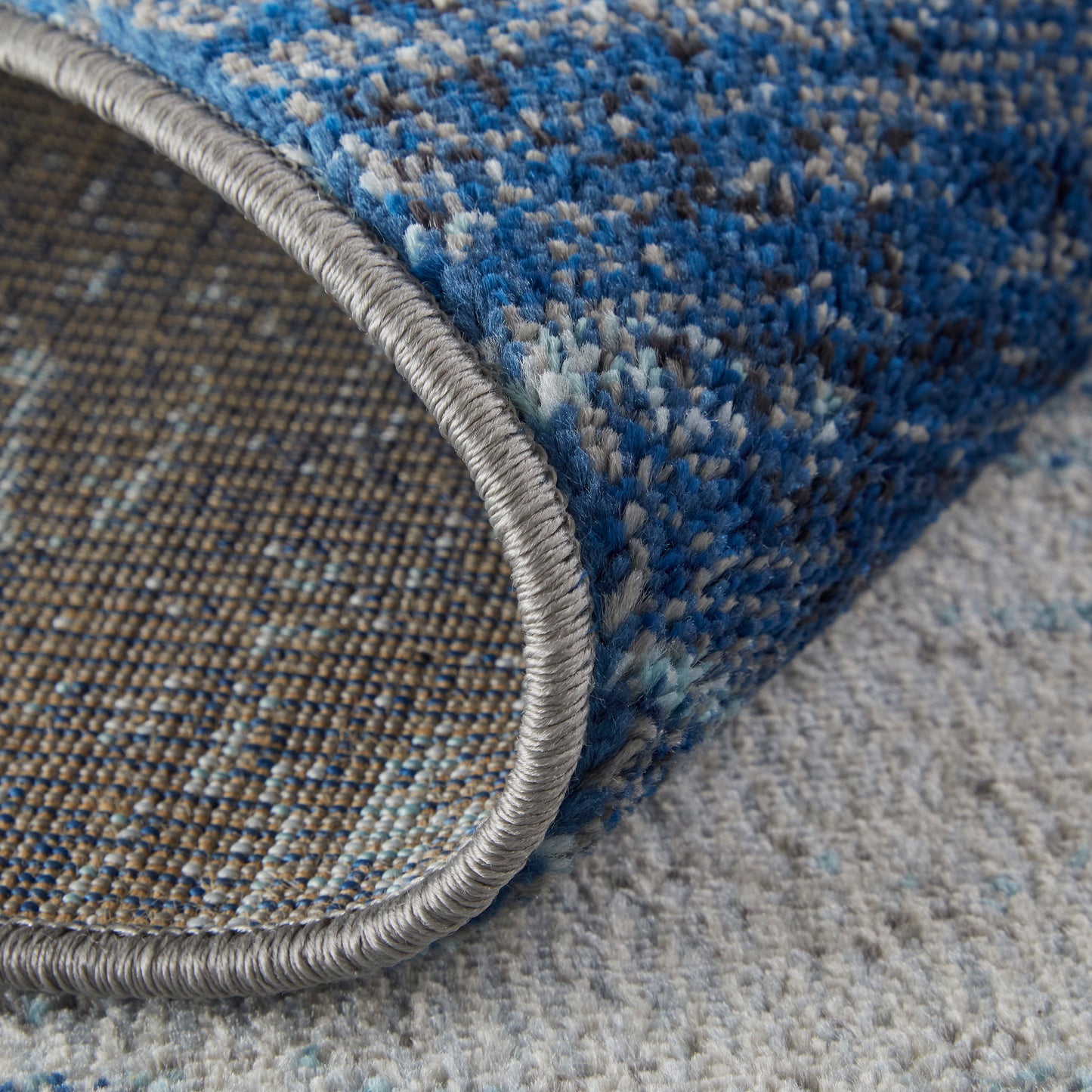 Edgemont Modern/Casual Abstract/Watercolor Blue/Ivory - Feizy Rug