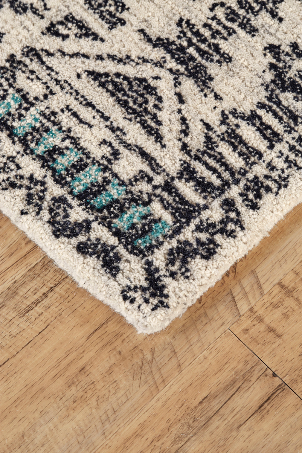 Arazad Transitional/Global Moroccan/Southwestern/Geometric Gray/Ivory/Black - Feizy Rug
