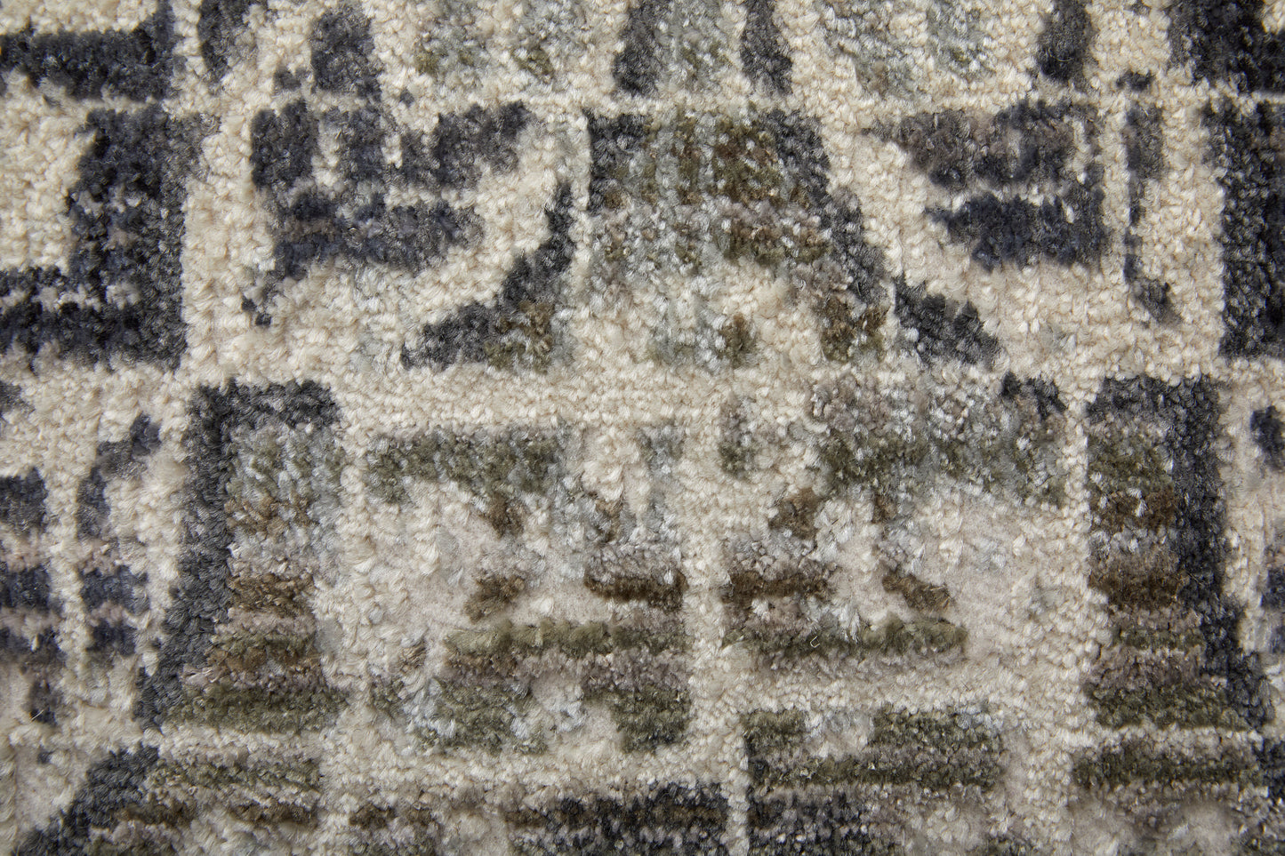 Kano Transitional/Bohemian & Eclectic/Casual Distressed/Bordered/Geometric Ivory/Taupe/Gray - Feizy Rug
