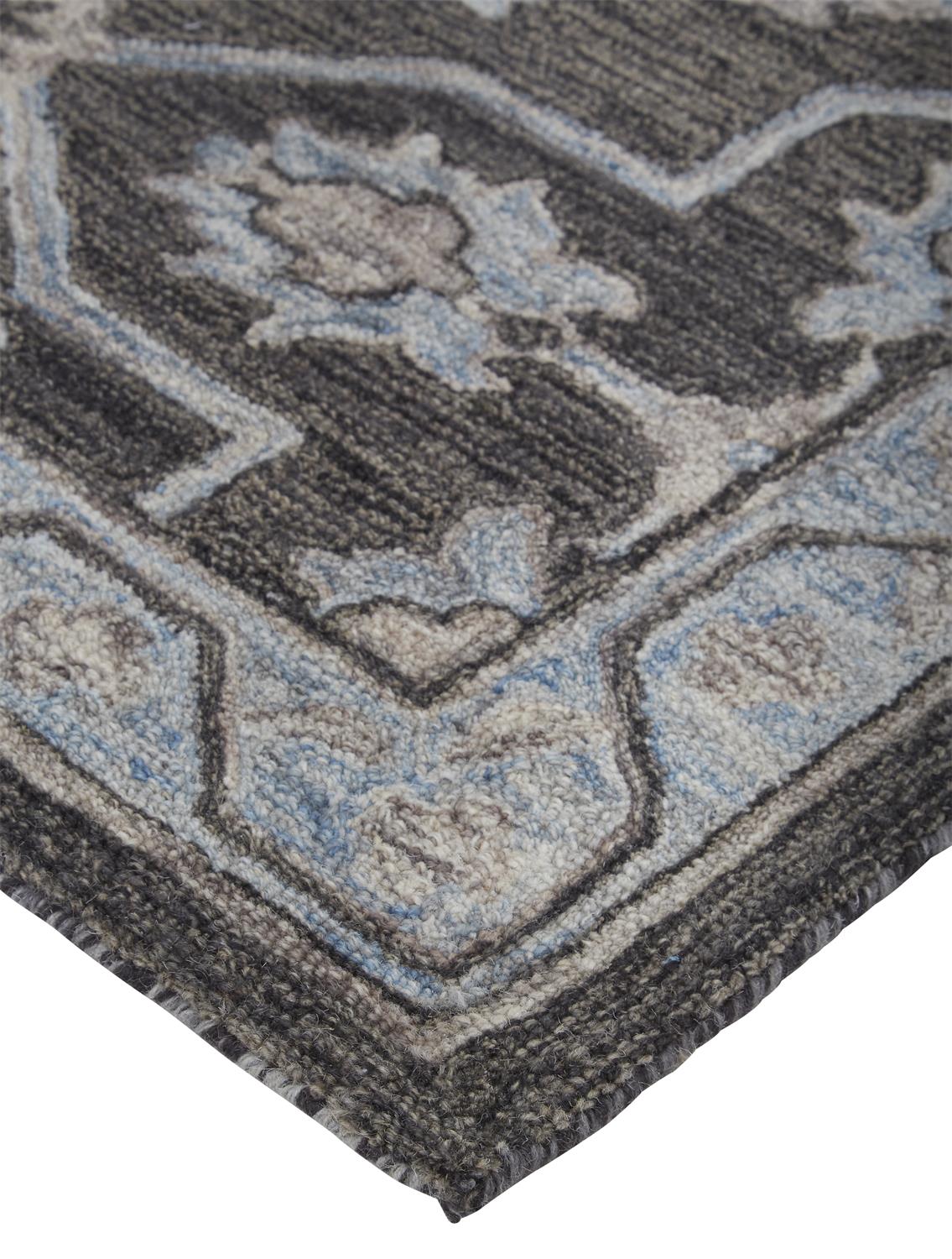 Fallon Traditional/Classic Oriental/Geometric/Floral & Botanical Taupe/Gray - Feizy Rug