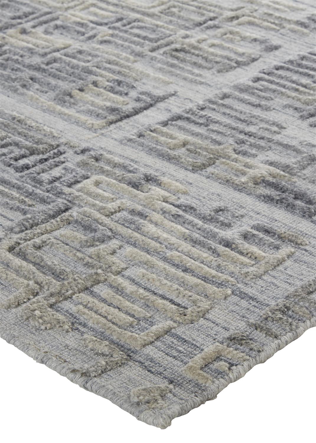 Elias Modern/Casual Abstract/Geometric Gray/Ivory - Feizy Rug