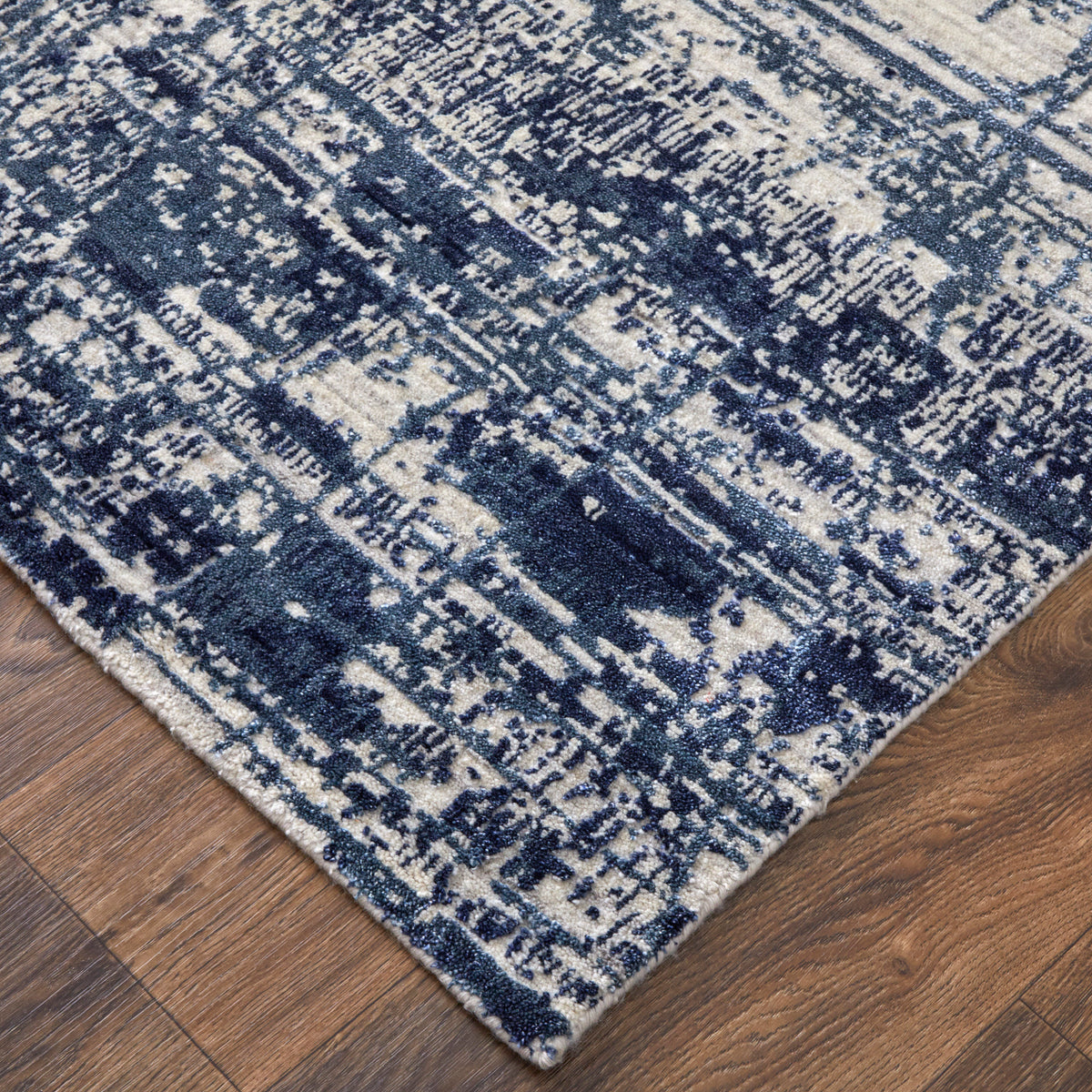 Eastfield Modern/Casual Abstract/Distressed Blue/Ivory 69AE - Feizy Rug