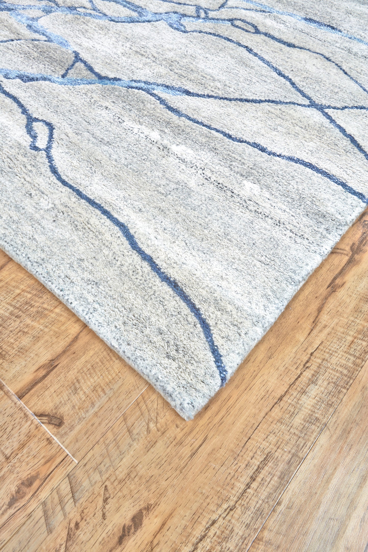 Cosmo Transitional/Casual/Nautical & Coastal Watercolor/Abstract Blue/Green/Ivory - Feizy Rug