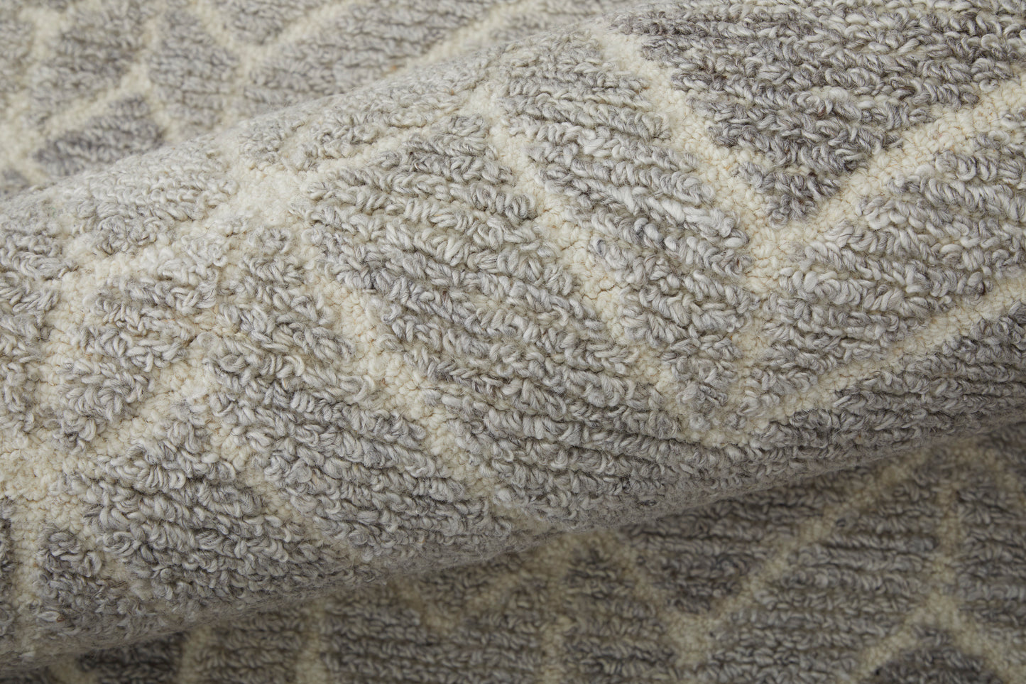 Asher Transitional/Industrial/Casual Geometric/Herringbone/Chevron Taupe/Gray/Ivory - Feizy Rug