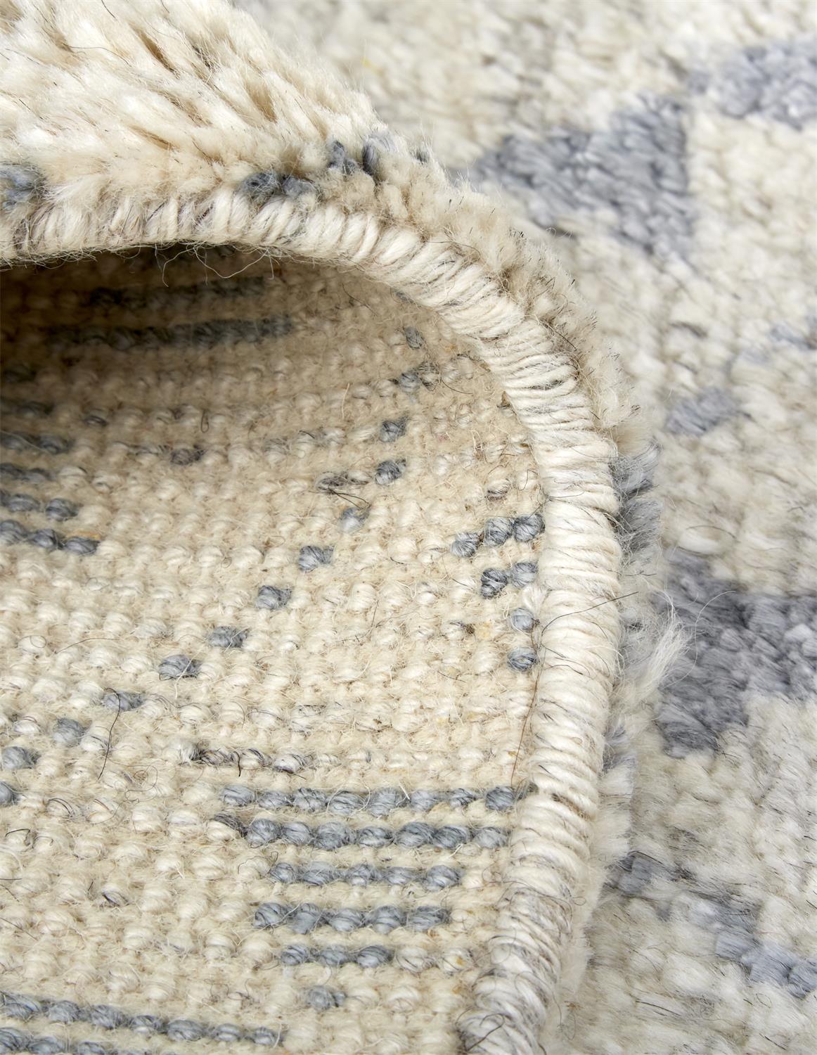Abytha Transitional/Global/Farmhouse Diamond/Geometric/Distressed Gray/Blue/Ivory - Feizy Rug