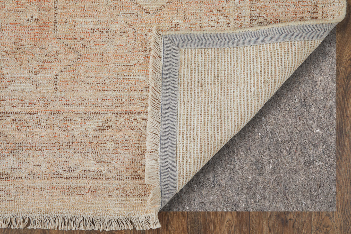 Caldwell Transitional/Bohemian & Eclectic/Global Orange/Tan/Ivory Accent Rug