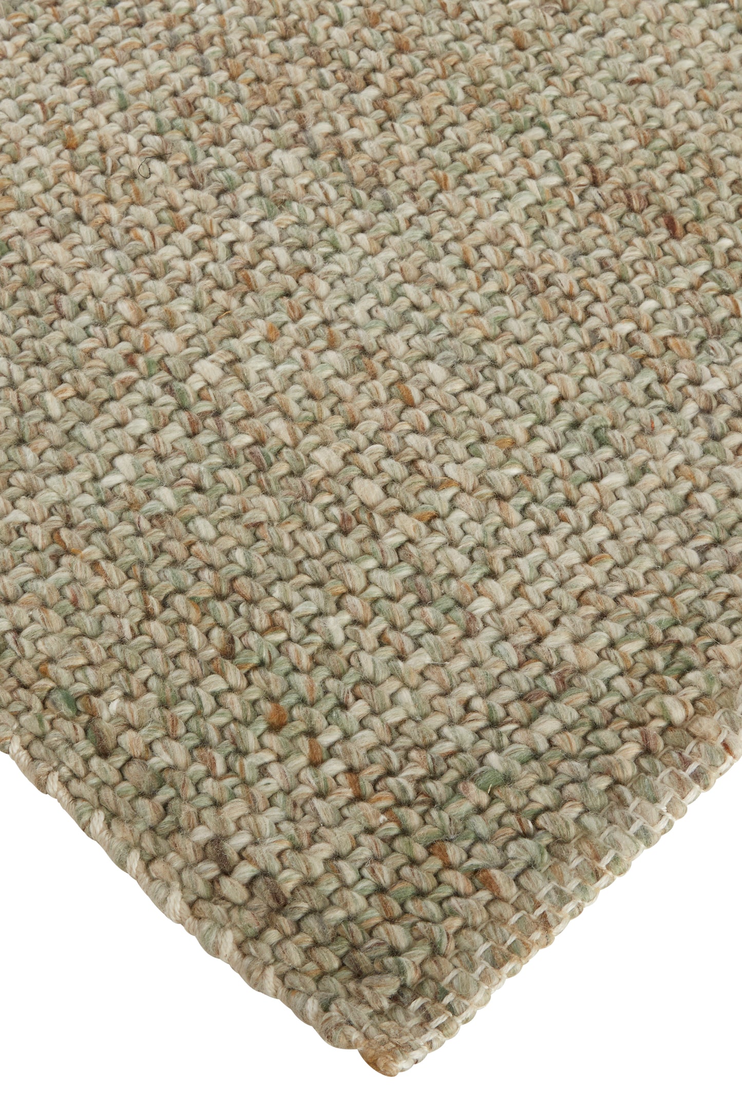 Naples Transitional/Casual/Nautical & Coastal Solid/Stripes Green/Tan - Feizy Rug