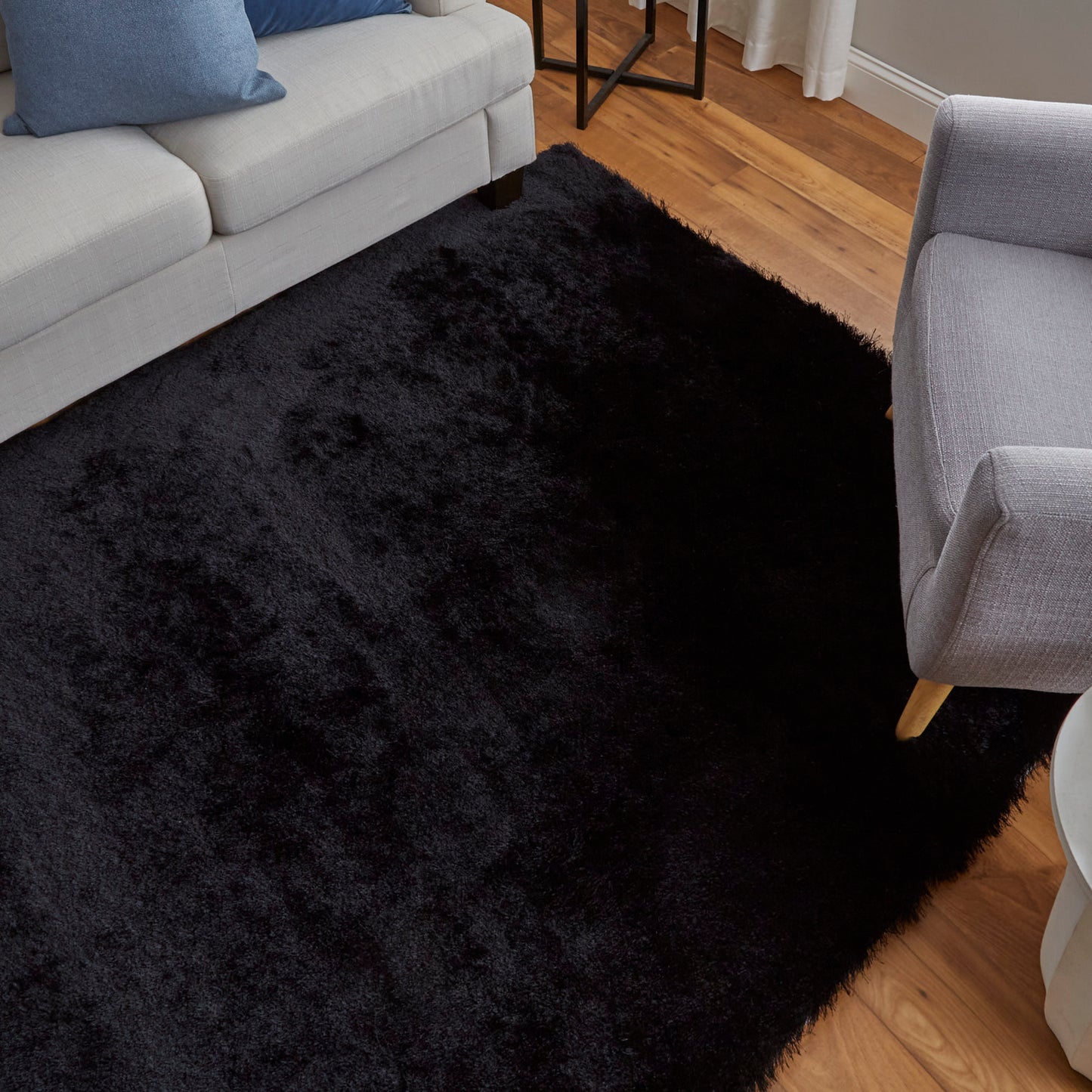 Indochine Modern/Luxury & Glam/Casual Black Area Rug