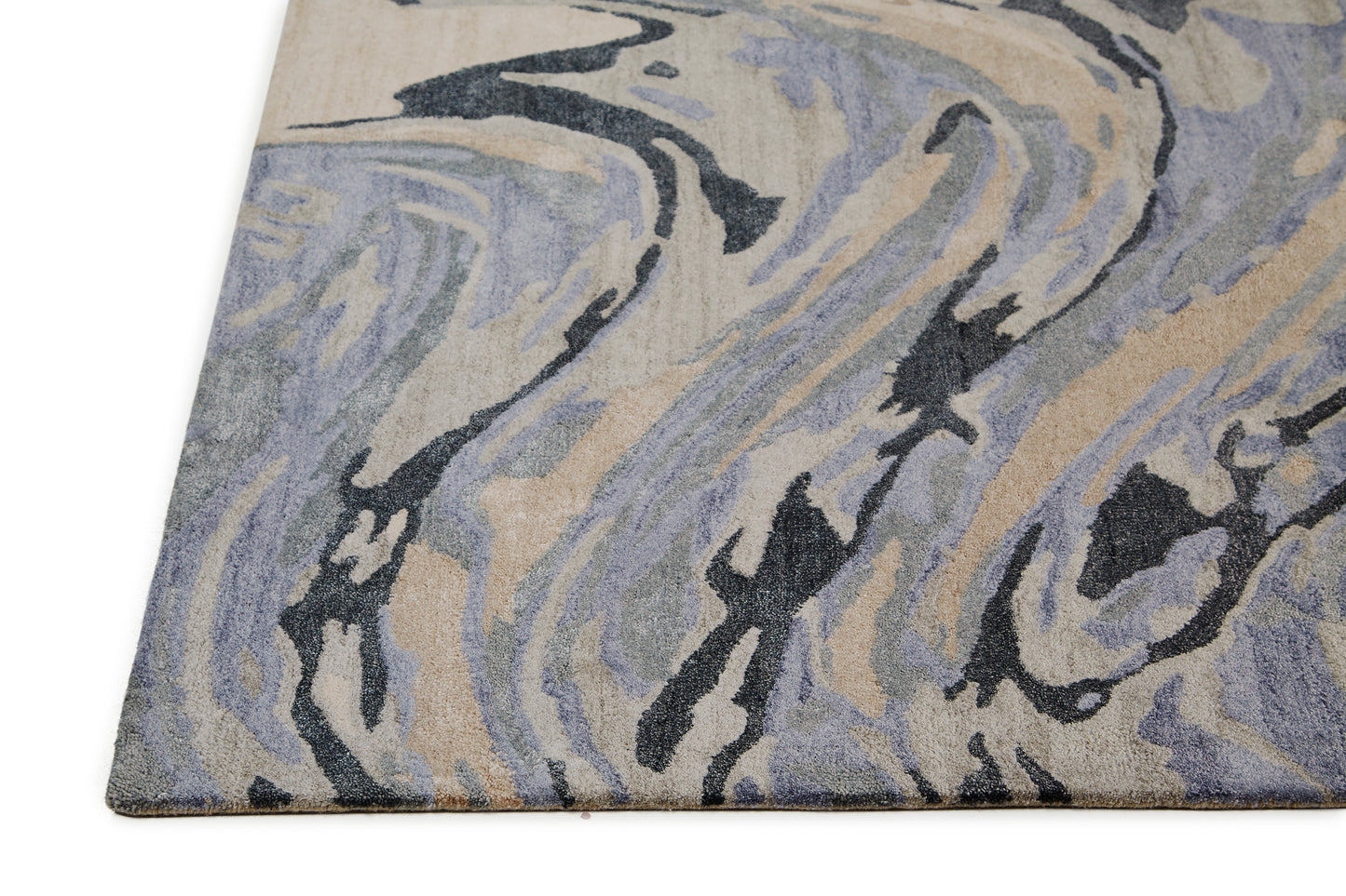 Dryden Transitional/Industrial/Casual Abstract/Watercolor Blue/Gray/Taupe - Feizy Rug