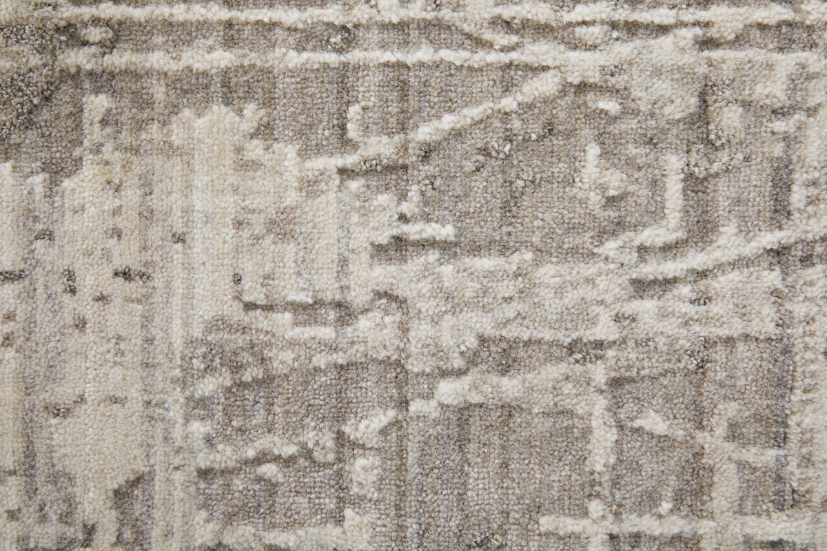 Eastfield Modern/Casual Abstract/Distressed Gray/Ivory 69A5 - Feizy Rug