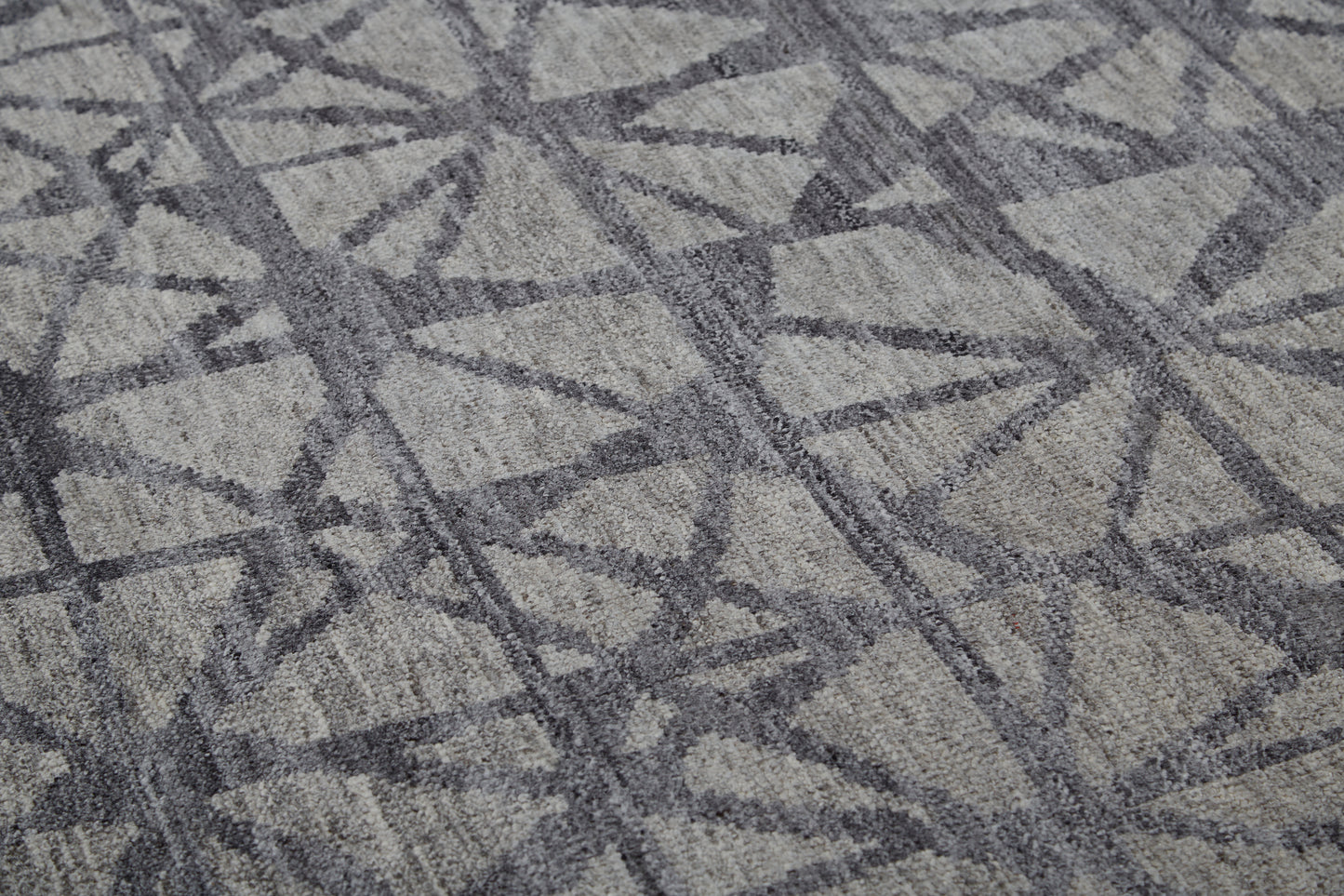 Vivien Modern/Industrial Geometric Gray - Feizy Rug