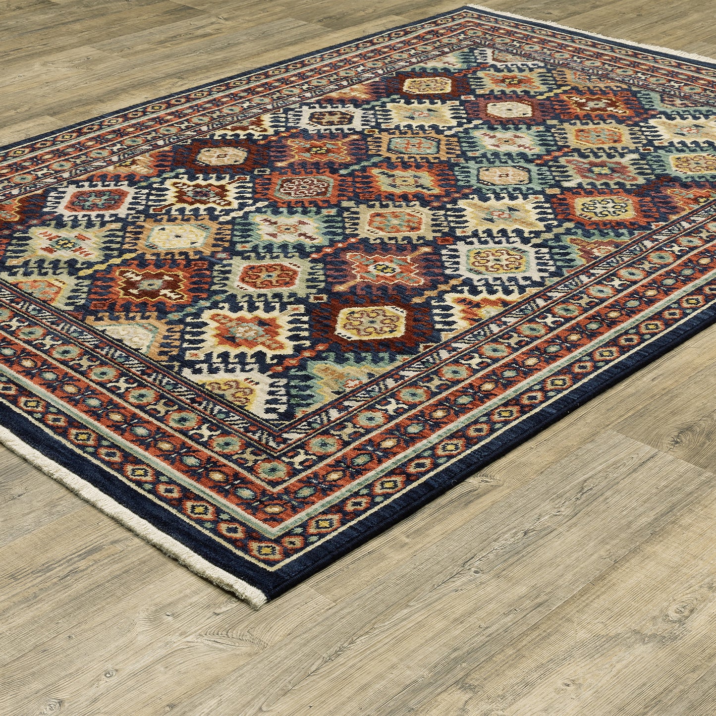 LILIHAN 003B6 Navy Rug - ORIENTAL WEAVERS