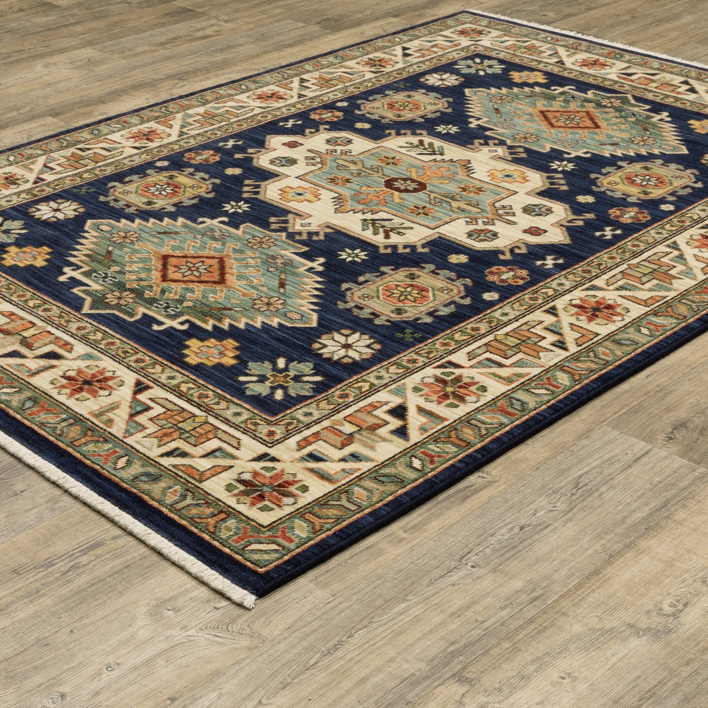 LILIHAN 532B6 Navy Rug - ORIENTAL WEAVERS