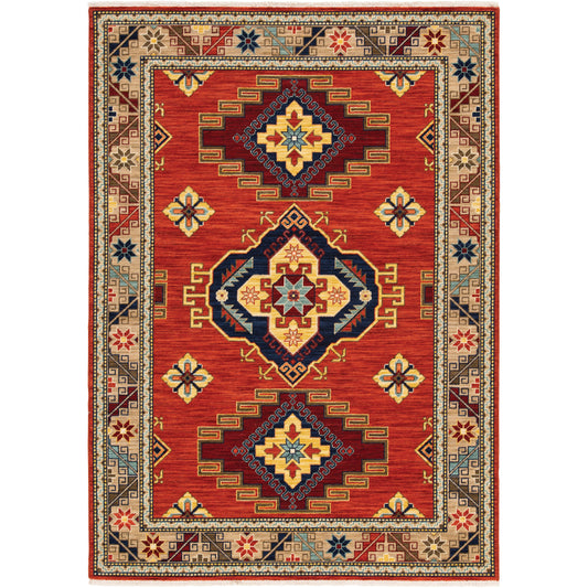 LILIHAN 5504P Red Rug - ORIENTAL WEAVERS