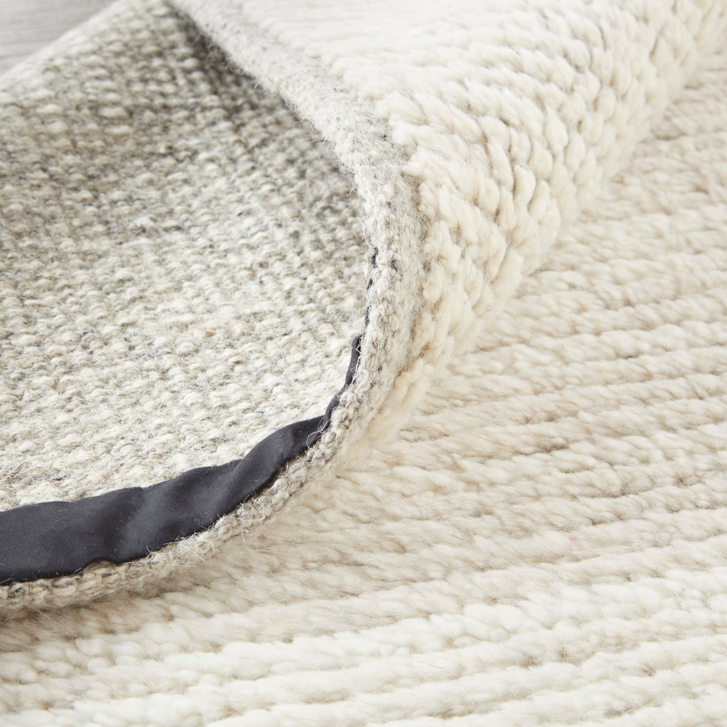 Alford Modern/Classic/Industrial Solid Ivory/Tan - Feizy Rug