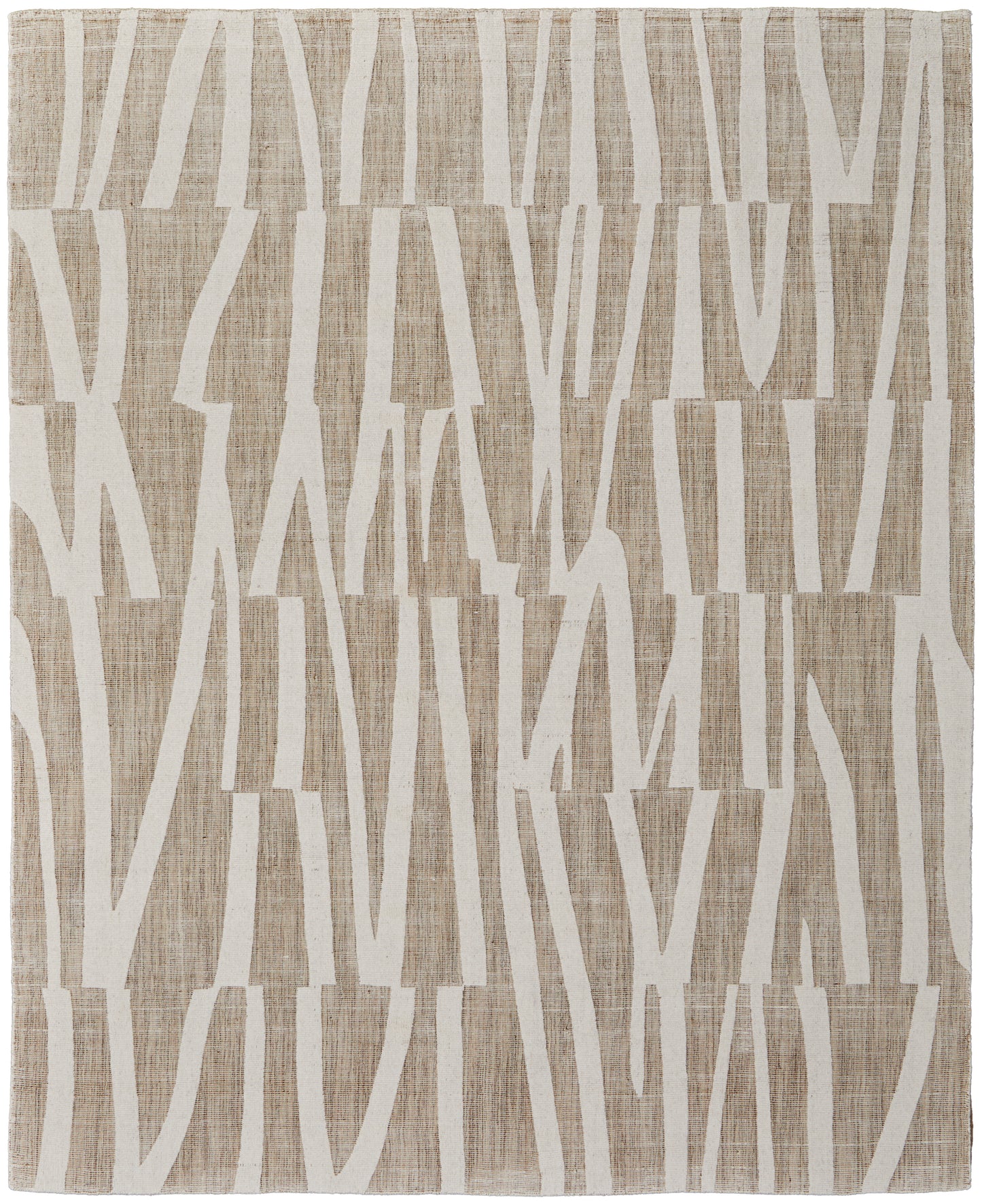 Peconic Modern/Industrial/Casual Abstract/Stripes Tan/Ivory - Feizy Rug