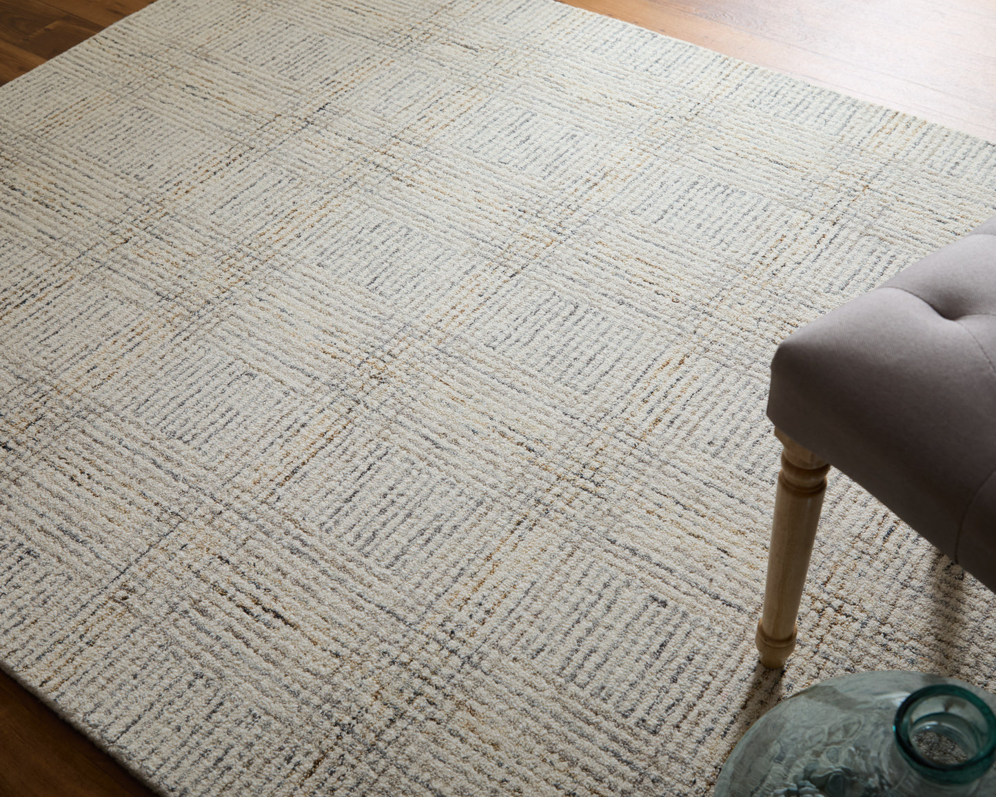 Belfort Transitional/Casual/Industrial Ivory/Gray/Tan Area Rug