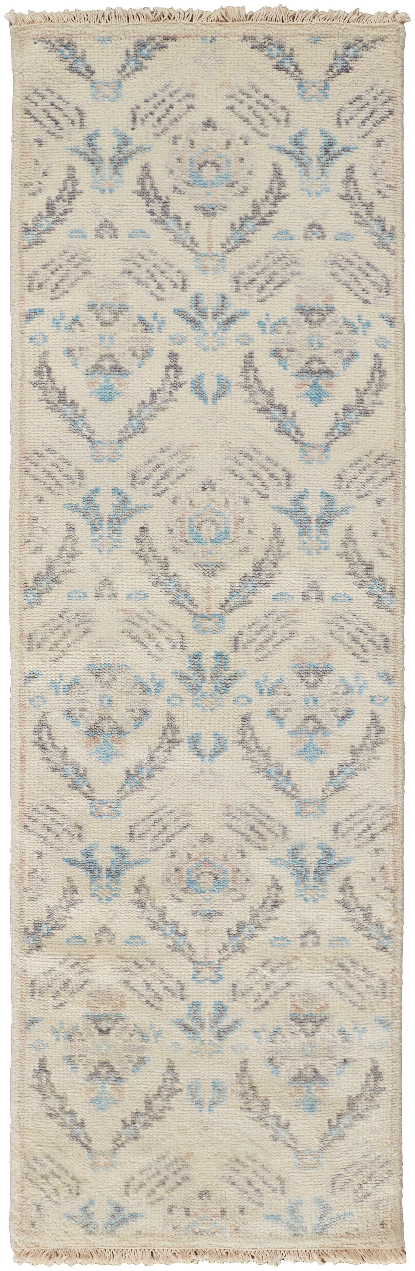 Beall Traditional/Casual Oriental/Floral & Botanical Ivory/Gray/Blue - Feizy Rug