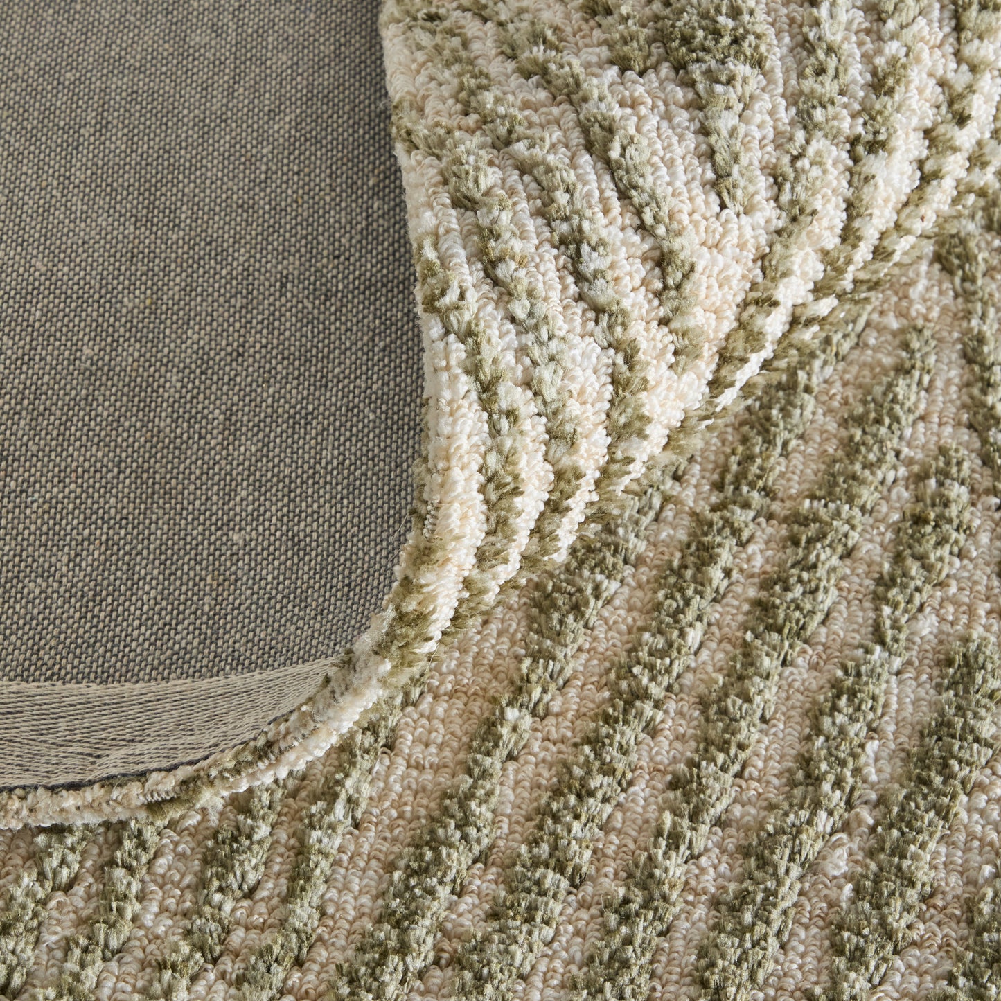 Colton Modern/Bohemian & Eclectic Abstract/Geometric/Stripes Green/Tan - Feizy Rug