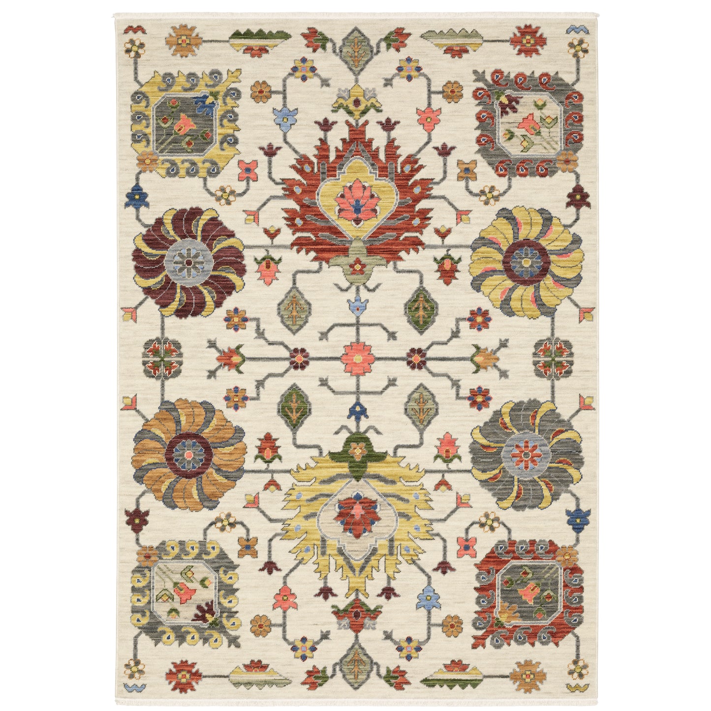 LUCCA 8111W Ivory Rug - ORIENTAL WEAVERS