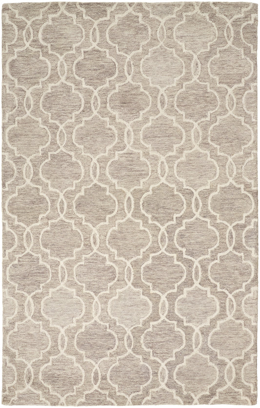 Belfort Transitional/Cottage/Moroccan Gray/Ivory Area Rug