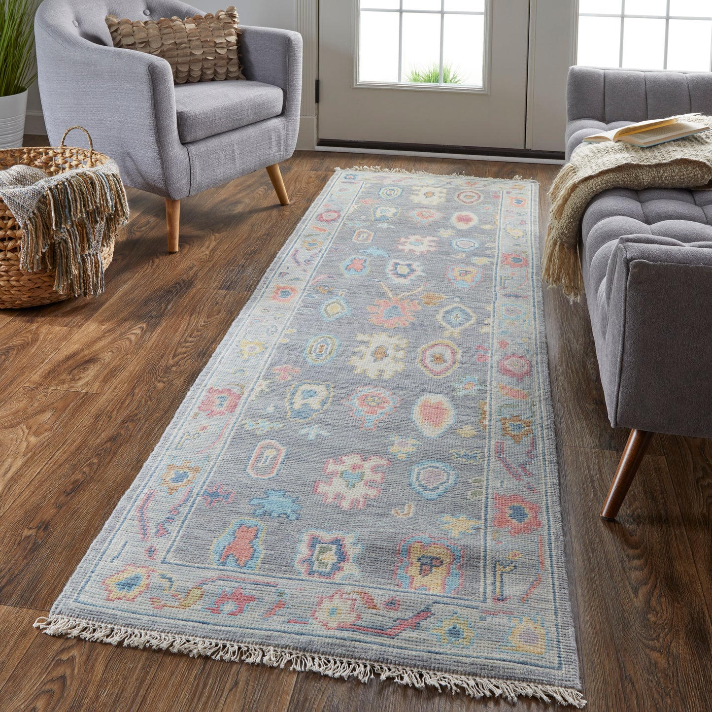 Karina Traditional/Persian/Craftsman Persian/Bordered/Abstract Blue/Gray/Red - Feizy Rug