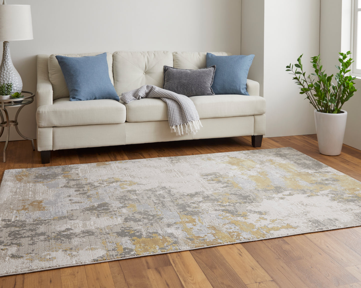 Waldor Modern/Luxury & Glam/Casual Ivory/Gold/Gray Accent Rug  Feizy Rugs Small Parcel,Feizy Rugs,Waldor,Ivory/Gold/Gray,1'8" x 2'10",Accent Rug,Polypropylene/Polyester,Modern/Luxury & Glam/Casual,Turkey