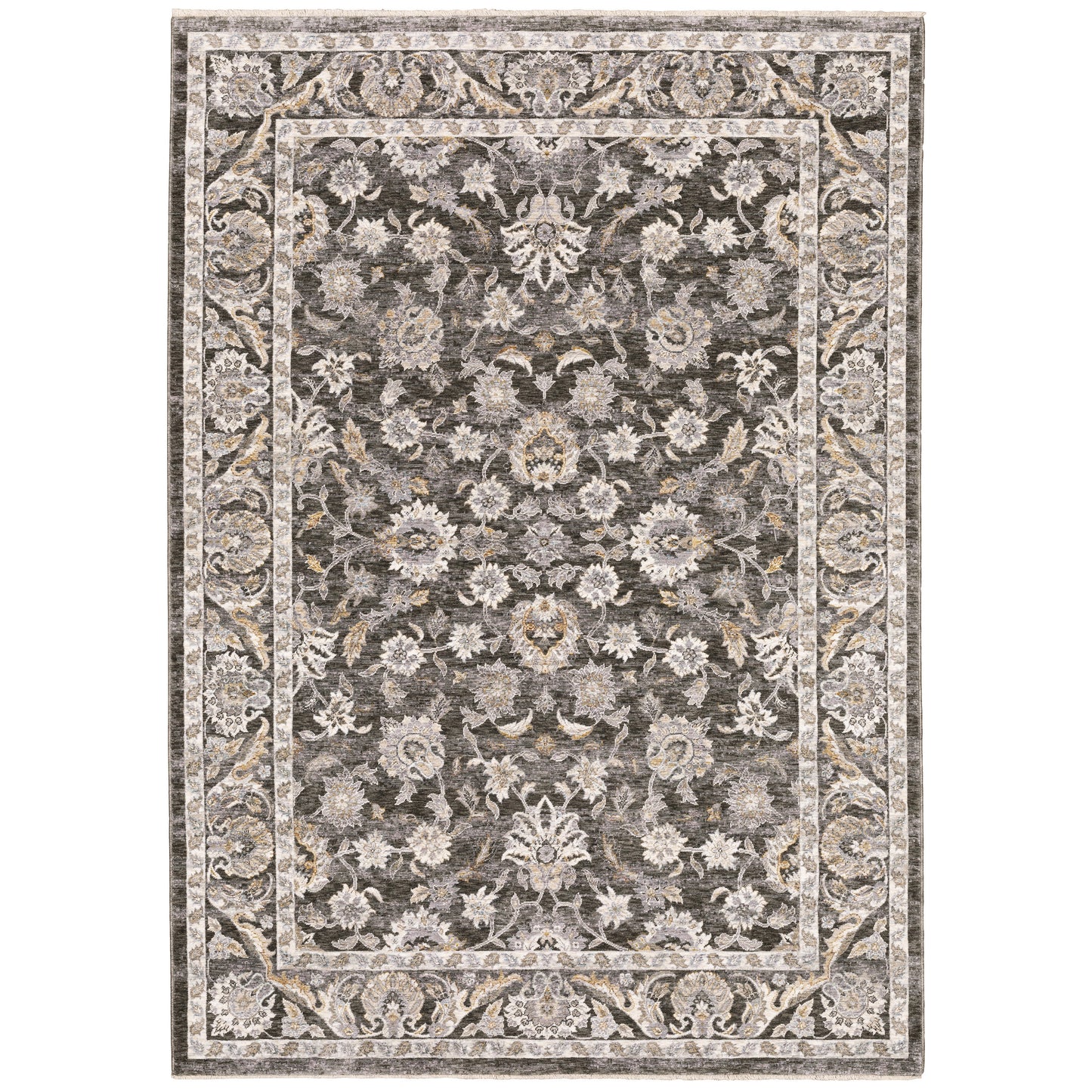 MAHARAJA 070N1 Charcoal Rug - ORIENTAL WEAVERS