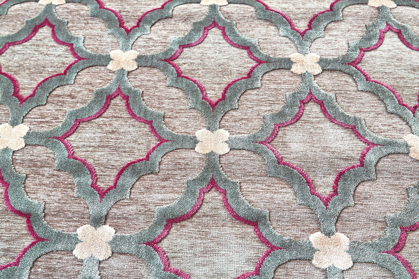 Saphir Rubus Modern/Mid-Century Modern Geometric/Abstract Taupe/Gray/Purple - Feizy Rug