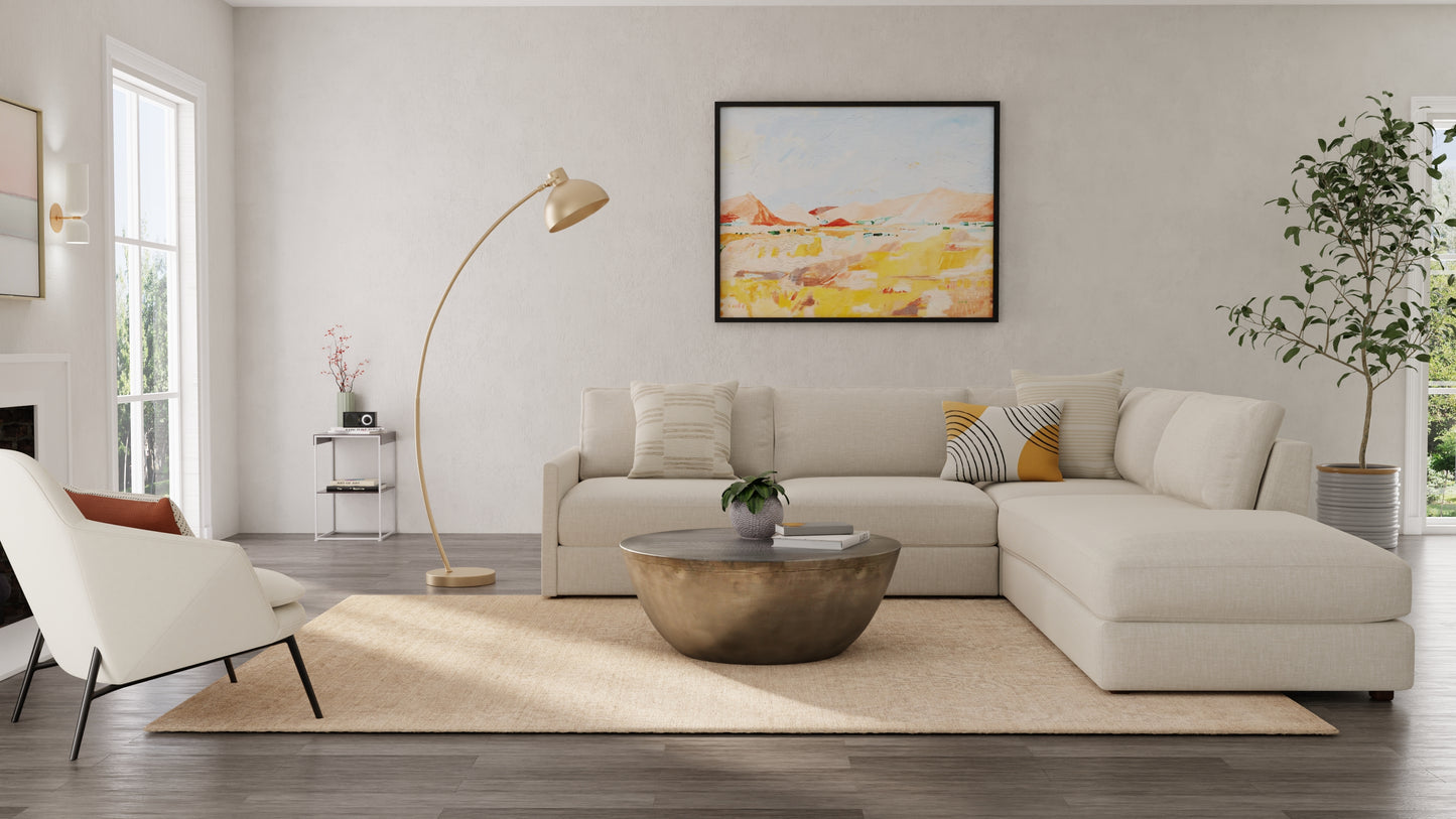 Luna Modern/Casual Tan Area Rug