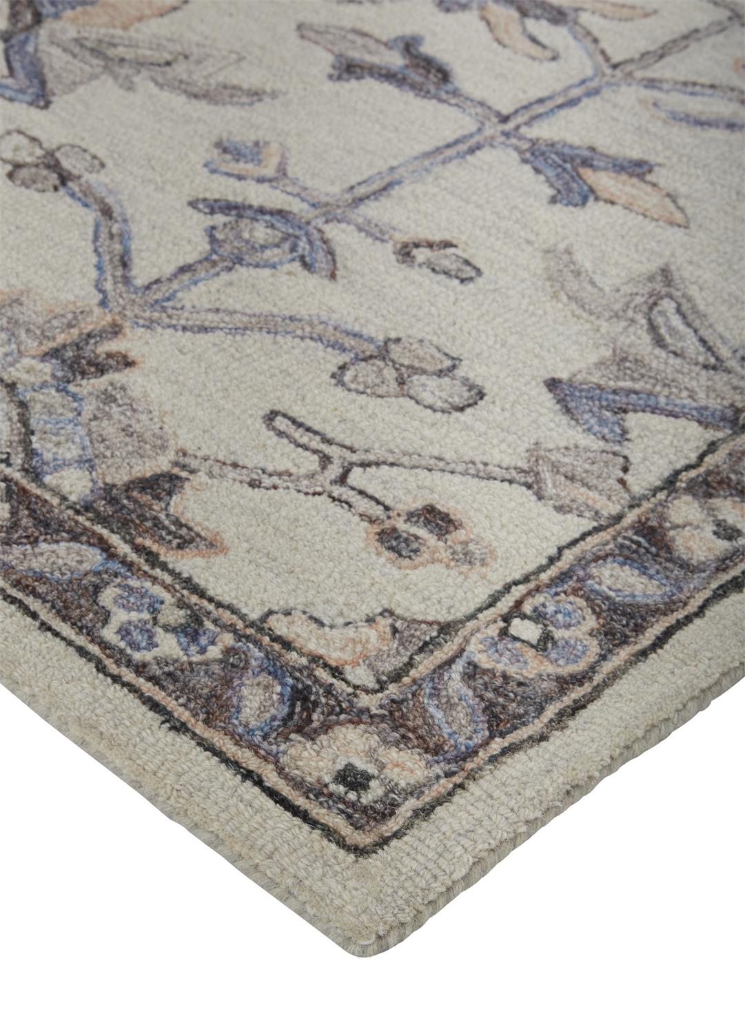 Fallon Traditional/Classic/Casual Oriental/Floral & Botanical Ivory/Gray - Feizy Rug