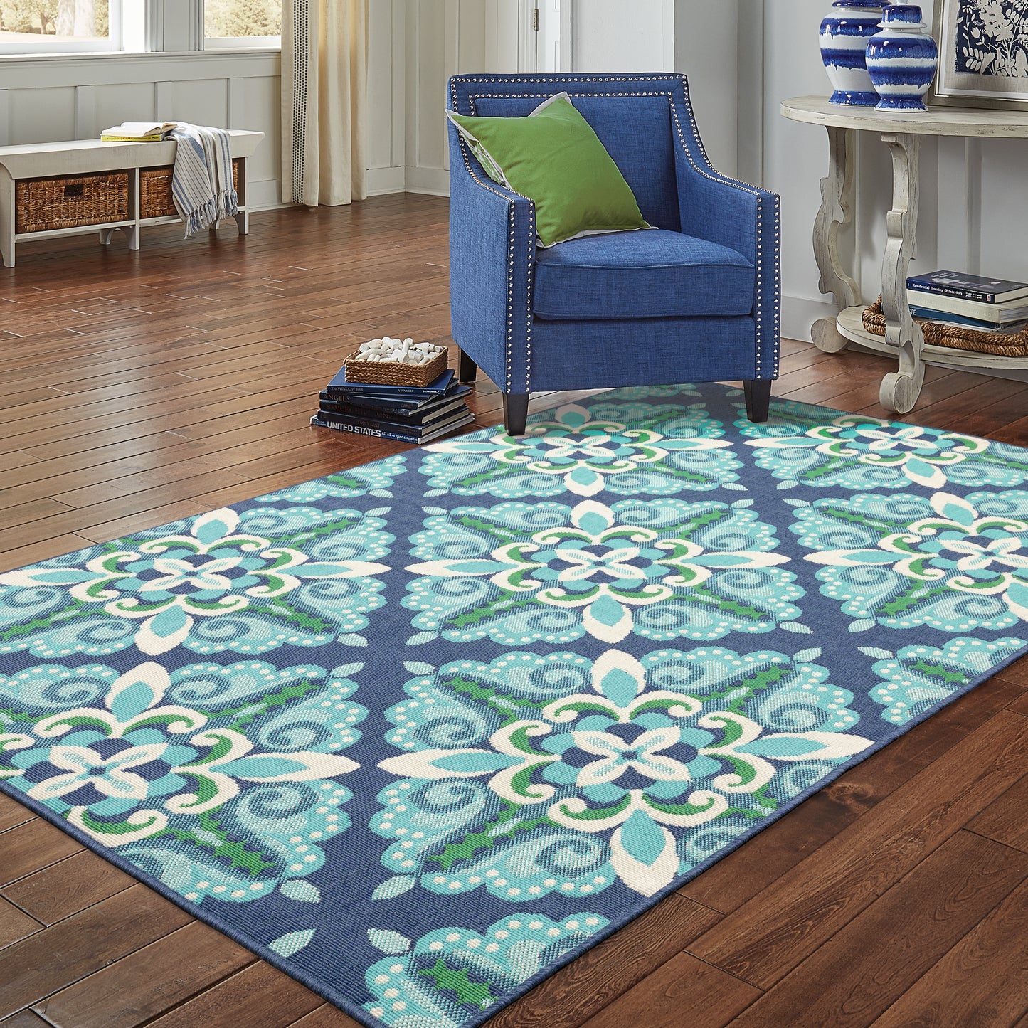 MERIDIAN 2206B Blue Rug - ORIENTAL WEAVERS