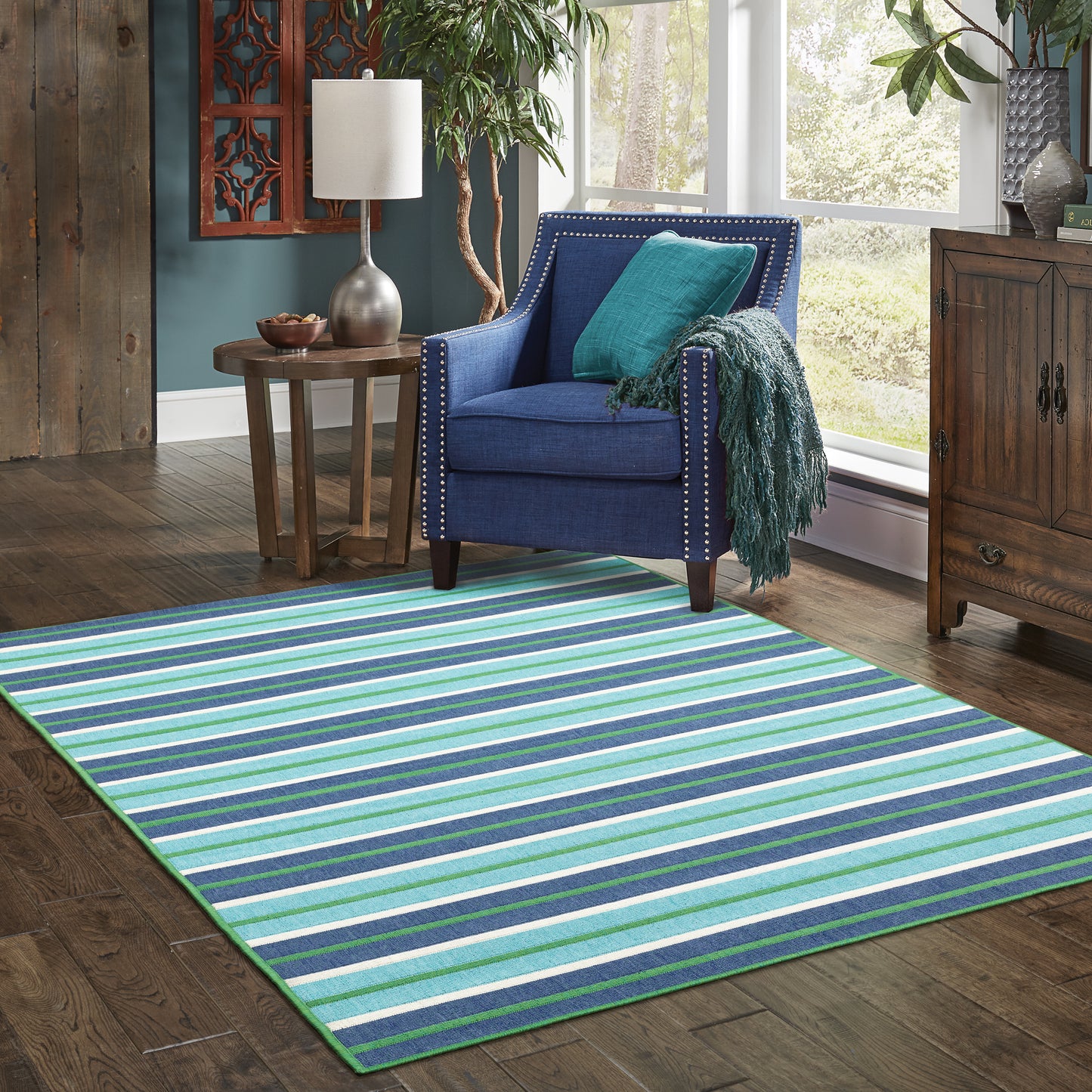 MERIDIAN 9652F Blue Rug - ORIENTAL WEAVERS