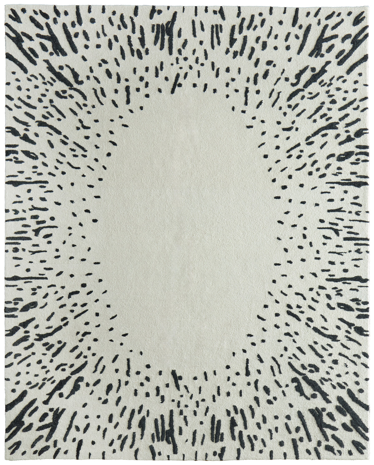 Winston Modern Abstract Ivory/Black - Feizy Rug